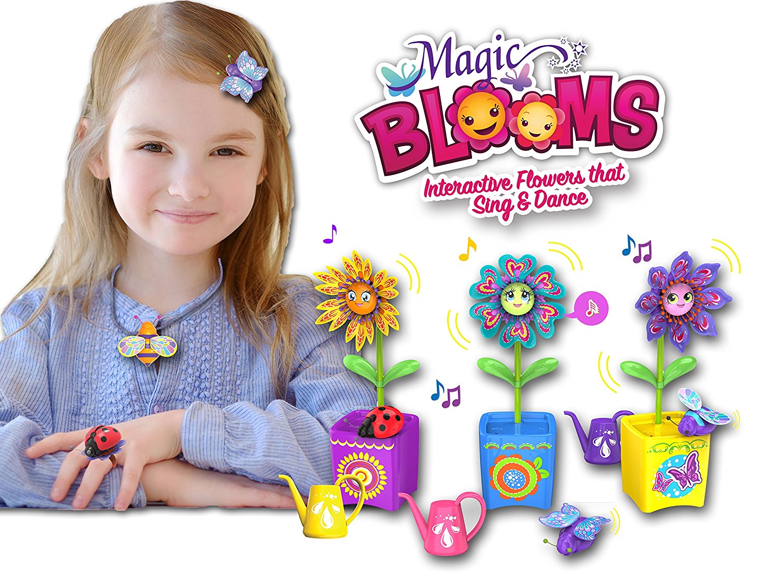 Интерактивная игрушка - Волшебный цветок с ожерельем и волшебным жучком  